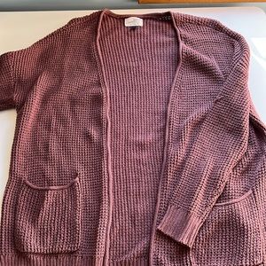 Cute dark mauve purpleish sweater cardigan